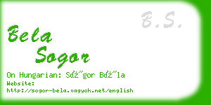 bela sogor business card